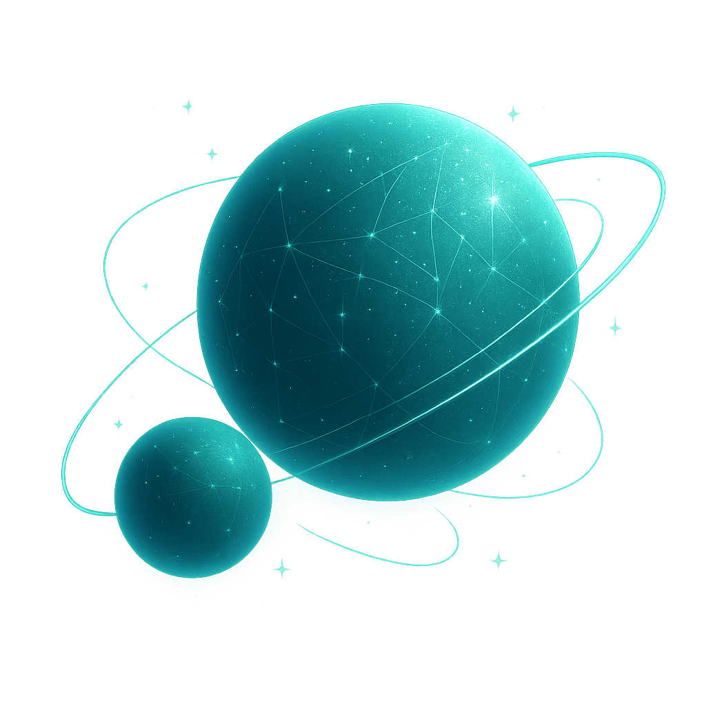 Planète décorative pour la section pendule